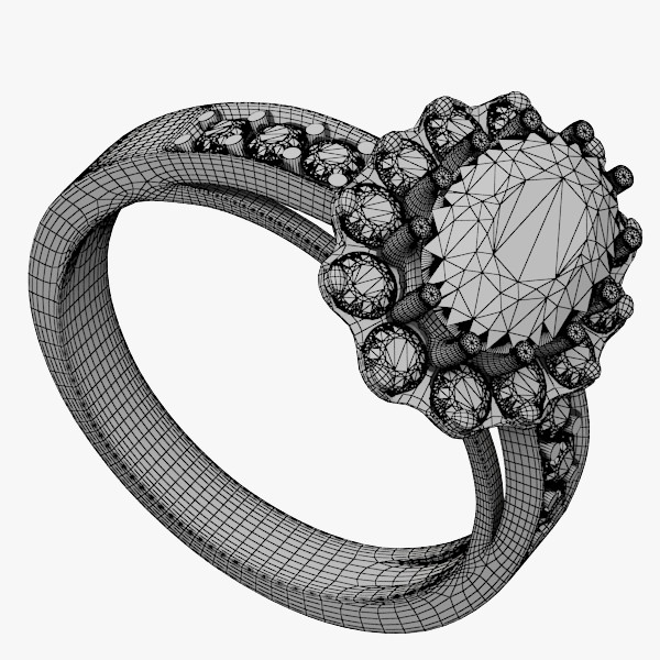 3ds max ring gems - Engagement Ring... by ngluvakov